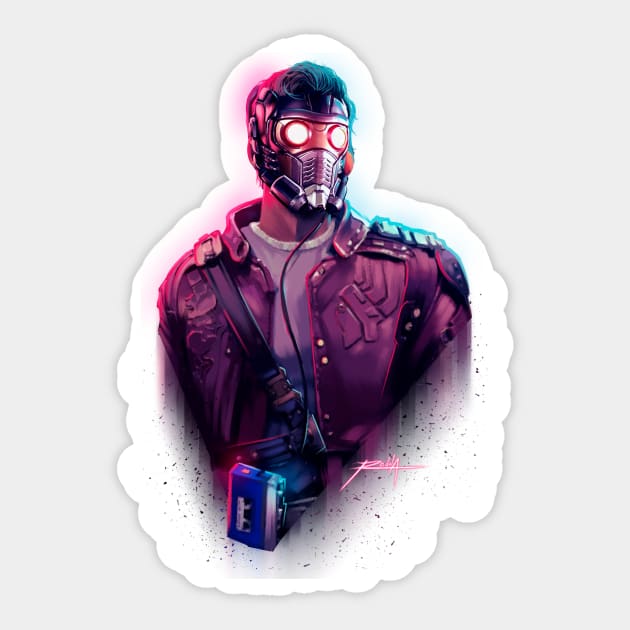 The Outlaw / The Bounty-Hunter Sticker by Gerkyart